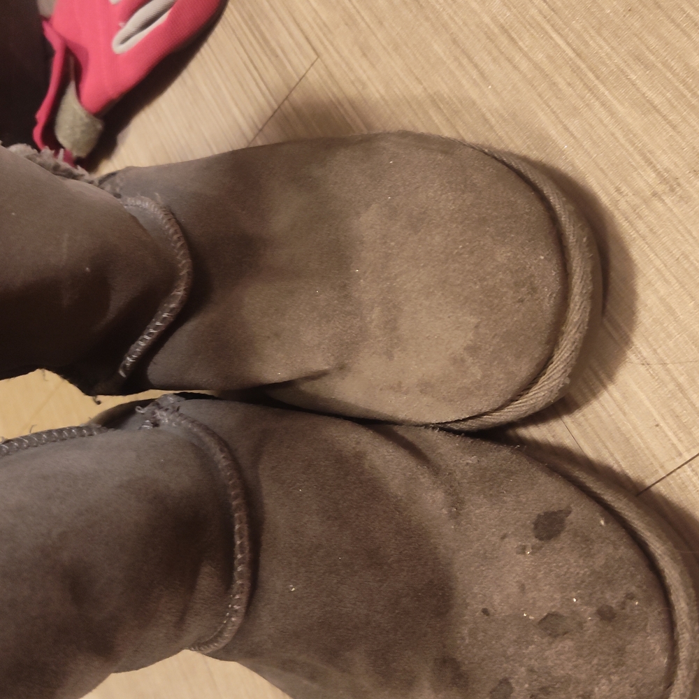 Gray Suede Boots